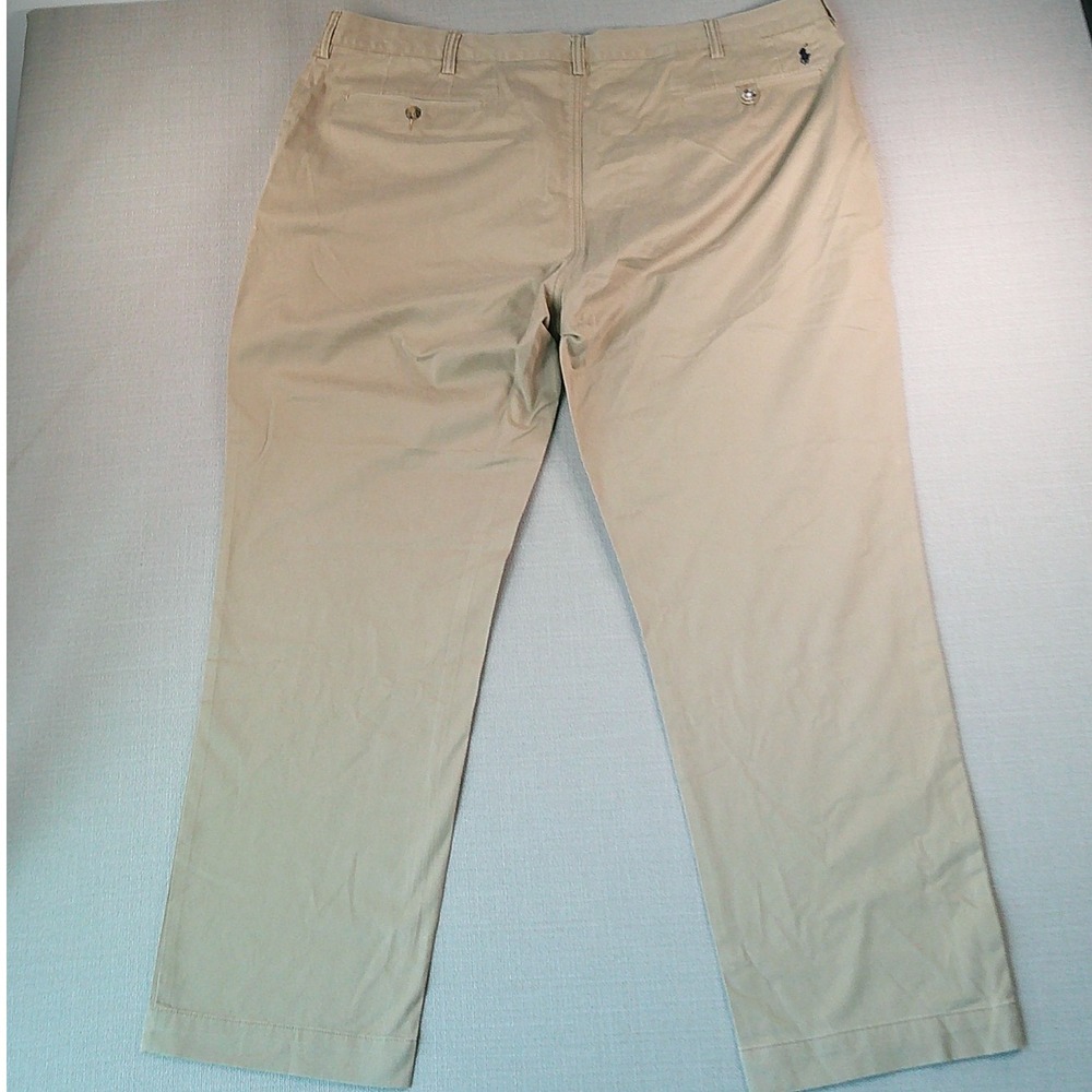 Polo Ralph Lauren Chino Pants Mens 44/30 Tan Khaki Stretch Classic Fit - Picture 3 of 9